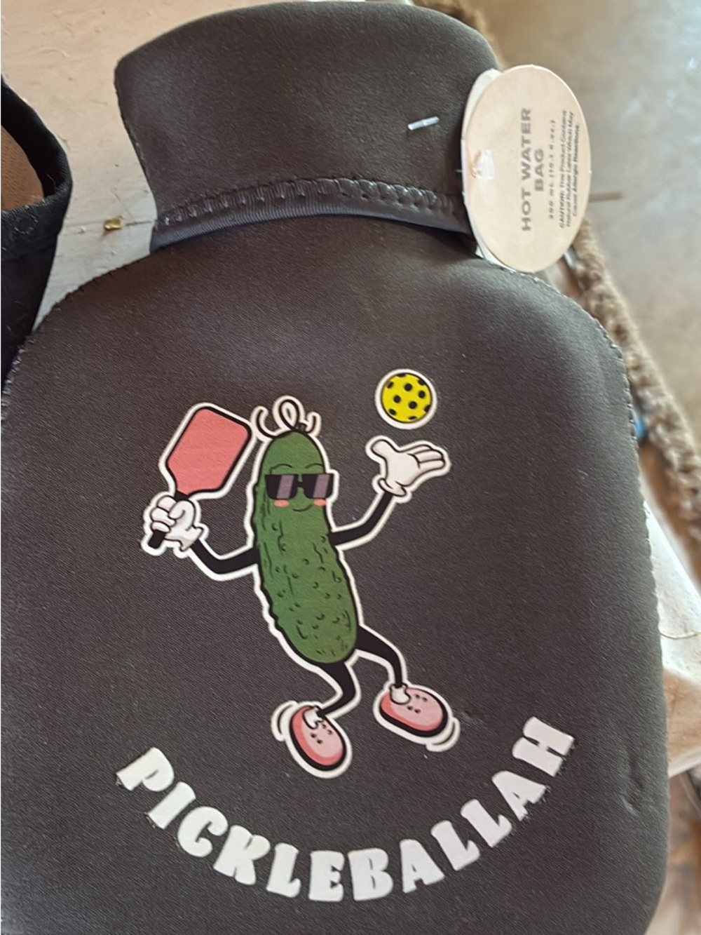 Pickleballah Hot Water Bottle - Black